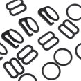 thumbnail image 3 of 2x 10 Piezas de Nylon Recubierto, de Metal, Correas, Ajustes, es, Deslizadores, O Anillos, Gancho, Fácil de Ajustar, Ganchos Negros Hugo Ajustador de la correa del sujetador, 3 of 8