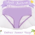 thumbnail image 6 of One Piece Swimsuit for Toddler Girls Purple Princess Swimming Costume Bathing Suit Kids 3-7 Years, 6 of 7