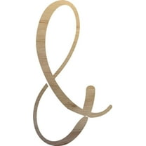 Unfinshed Wooden Craft Letter &, Blank Wood 5'' Tall Alphabet A-Z Letter, Buttey Honey Font