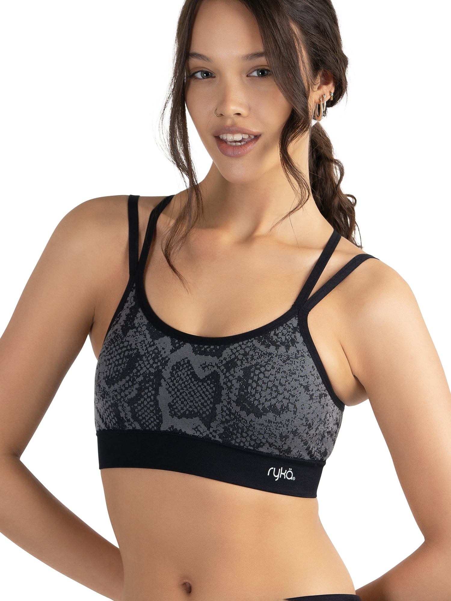Ryka Women's Strappy Keyhole Sports Bra, 2-Pack, Sizes S-XL
