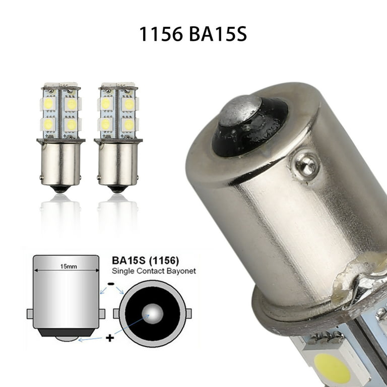 12 Volt BA15S Led Bulbs,1156 1141 6000k Daylight White,DC Bayonet Single  Contact Base,AC10-24V DC10-30volt Low Voltage BA15S Bulb for Landscape RV