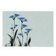 thumbnail image 1 of Floral Cutting Board, Vector Flowers Turkish Ottoman Tulips in Ombre Watercolored Image, Decorative Tempered Glass Cutting and Serving Board, Small Size, Charcoal Grey Sky Blue, by Ambesonne, 1 of 1