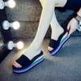 thumbnail image 5 of zttd women's fashion platform bath slippers wedge beach shoes high heel sandals women's slipper a, 5 of 9