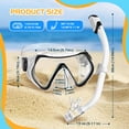 thumbnail image 2 of Conjunto de Snorkel para Niños MELUMILU, Conjunto de Snorkel Seco con Máscara de Buceo Antivaho y Visión Panorámica de 180°, para Niños y Jóvenes de 5 a 15 Años, Color Negro Transparente, 2 of 7