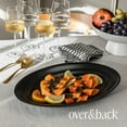 thumbnail image 7 of over&back Rim Stoneware Serving Platter - Elegant 1-Piece Oval Serving Platter to Complete Your Kitchen Set - 16" L x 10.8" W Semi-Matte Black, 7 of 7