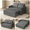 Dark Grey-53.2, variant on 51.2" 3-in-1 Convertible Loveseat Sleeper: Pull-Out Futon Sofa Bed with Adjustable Backrest & Side Pocket for Living Room, Office, Apartment - Dark Grey