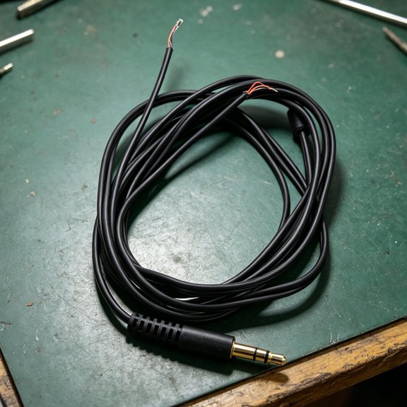 DEEPCRAFF Black Stereo Headphone Cable Replacement Cord 3.5mm Jack for Electric Guitar Keyboard