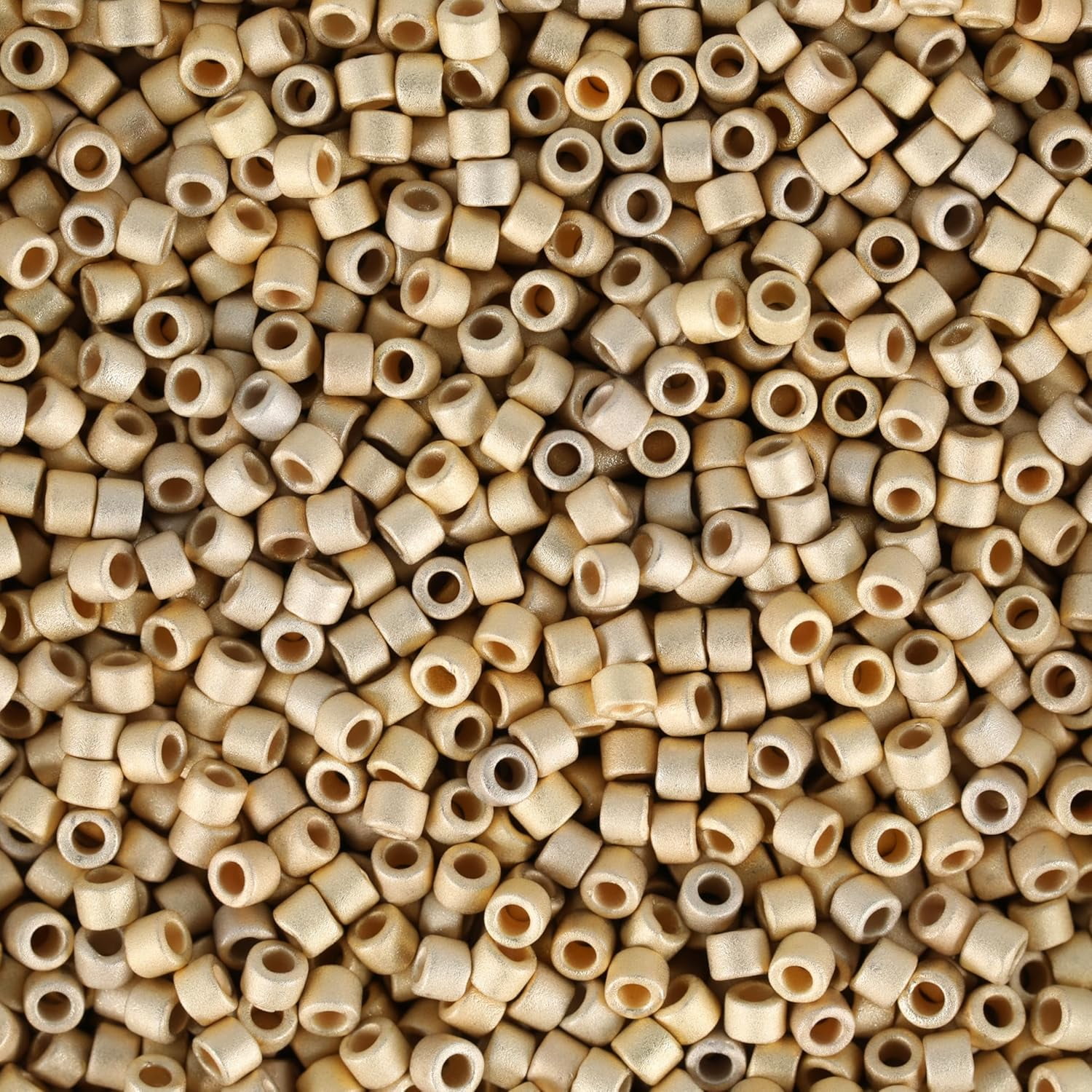 Miyuki Delica Seed Beads – Size 11/0 (1.6mm), DB0334, Matte Gold-Color, 7.2g, Approx. 1440 Beads