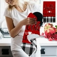 thumbnail image 4 of JWshufel Kitchen Dish Towels Valentine's Towels Soft Polyester Absorbent Durable Quick Dry Easy Care Holiday Themed Table Decorative Towel for Cooking and Baking 23.6x15.7in, 4 of 6