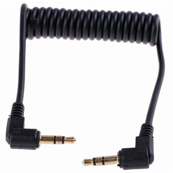 Spiral audio cable jack right angle 90 degree 3.5mm jack auxiliary cable