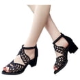 thumbnail image 4 of Zapatos de mujer con cremallera y sandalias ahuecadas con diamantes de imitación y boca de pescado de verano para mujer Wmkox8yii  shjk4702, 4 of 5