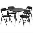 thumbnail image 1 of Bowery Hill Ensemble de Salle à Manger Pliant 5 Pcs avec Table et Chaises, Noir, 1 of 7
