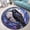 Moon Raven, variant on Circle Area Rug, Easter Purple Butterfly 2 Washable Non-Slip Floor Carpet, Soft Rug for Living Room Bedroom Decor 24 Inch