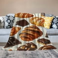 thumbnail image 2 of Orinice Croissant Blanket | Soft Warm Fuzzy Lightweight  Throw Blanket Perfect for Couch, Bed, Travel &amp; Outdoor Use, Cozy Blankets for Adults Kids   60x80in, 2 of 6