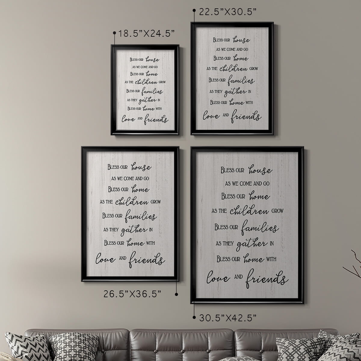 Love and Friends Premium Framed Print - Ready to Hang