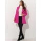 thumbnail image 2 of Abrigo de invierno Allegra K medio largo abotonado con cuello vuelto Rosa Caliente M, 2 of 6