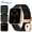 Black Golden, variant on New 2024 Unisex Smartwatch: Stylish Design, Stainless Steel Strap, High-Resolution Display, Sleep & Activity Tracker, Compatible with Android/iOS, Free Strap Included