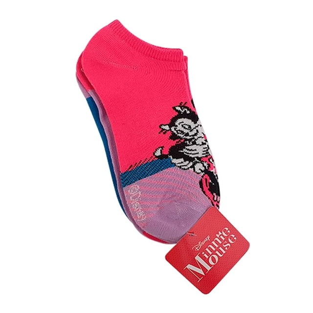 Tin Disney para Niña, Multicolor Minnie Mouse 3 Pares Talla 4-6