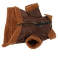 thumbnail image 3 of Dog Thicken Zipper Jacket,Dog Winter PU Leather Pet Clothes PU Leather Dog Clothes Smooth Operation, 3 of 9