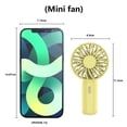 thumbnail image 6 of RUXAN Mini Portable Fan - Rechargeable Handheld Fan, 7 Color LED Lights, 3 Speeds Personal Small Pocket Fan for Travel, Makeup, Eyelash Extensions, Kids, Girls, Women - Yellow, 6 of 13