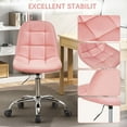 thumbnail image 5 of VECELO Home Office Chair Wide Seat with Solid Back, Ergonomic PU Leather Desk Chair Vanity Chair with Wheels, Modern Computer Chair for Home Office, Pink, 5 of 9