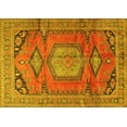 thumbnail image 1 of Ahgly Company Machine Washable Indoor Rectangle Persian Yellow Traditional Area Rugs, 5' x 8', 1 of 4