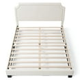 thumbnail image 4 of Furniture of America Lila Boucle Fabric Mattress Ready Queen Bed in White, 4 of 5