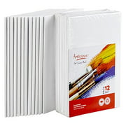 Artlicious canvas Panels 12 Pack - 5 inch x 7 inch Super Value Pack- Artist canvas Boards for Painting