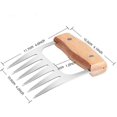 thumbnail image 4 of Meat Claw Puller with food grade stainless steel blade and wooden handle for separating meat, bear claws, 2pcs/pack, 4 of 4