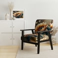 thumbnail image 2 of Designart "Radiant Sunflower Blossom I" Orange Floral & Botanical Upholstered Accent Chair - Traditional Arm Chair For Living Room, 2 of 5