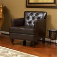 thumbnail image 2 of Noble House Malone Leather Club Chair in Brown, 2 of 28