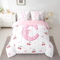 thumbnail image 2 of Castle Fairy Bowtie Personalized Initial C Twin Bedding Sets,Cherry Bedding Comforter Set, 2 of 8