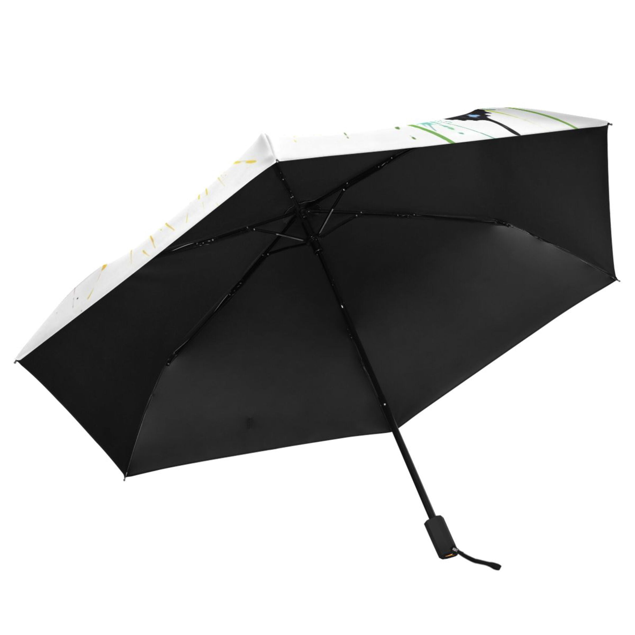 Colorful Beautiful Butterflies Compact Sun Umbrella Windproof Travel Umbrellas for Rain Strong Portable UV Protection