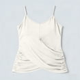 thumbnail image 7 of ZHYou No Boundrie Camisole Tops for Women V Neck Spaghetti Strap Wrap Front Ruched Loose Fit Casual Summer Tank Tops White Size S, 7 of 7