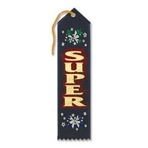 Beistle Pack of 6 Dark Green "Super Award" School Award Ribbon Bookmarks 8"