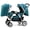 Blue B, variant on Twins Carriage Double Baby Stroller for Newborn, Double Baby Pram Stroller for Infant and Toddler Can Sit Lie Detachable Baby Pushchair Trolley Strollers with Mosquito Net