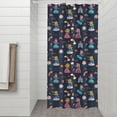 thumbnail image 2 of Dark Blue Little Princess Pattern Shower Curtain 36"x72" ,Bathroom Decorative Shower Curtains Set with 12 Hooks,Modern Waterproof Washable Shower Curtain, 2 of 6