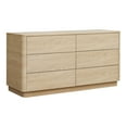 thumbnail image 2 of Moe's Home Collection Round Off 6-Drawers Bedroom Dresser in Oak, 2 of 3