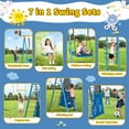 thumbnail image 6 of SPPTTY 6 in 1 Swing Sets for Outside,A-Frame Swing Set with Monkey Bars,3 Swing,Climbing Frame,Basketball Hoop, 6 of 7