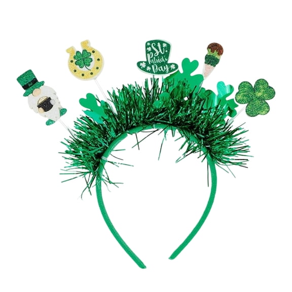 Irish Festival Headband: St. Patrick‘s Day Green Shamrock Party Hairband for Adults & Kids, St Paddy‘s Parade Costume Accessory & Photo Prop