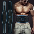 thumbnail image 2 of EMS Muscle Stimulator Abdominal Toning Belt Fitness Massager Training Gear Waist Ab Trainer Waist Trainer  Body Slimming Shaping (black), 2 of 7