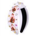 thumbnail image 1 of Mokkia Kentucky Derby Diademas Accesorios para mujer con cuentas de diamantes de imitación, diademas de herradura con joyas, nudo superior ancho, diademas Derby Horse Race Day Headwear (caballo-C blan, 1 of 5