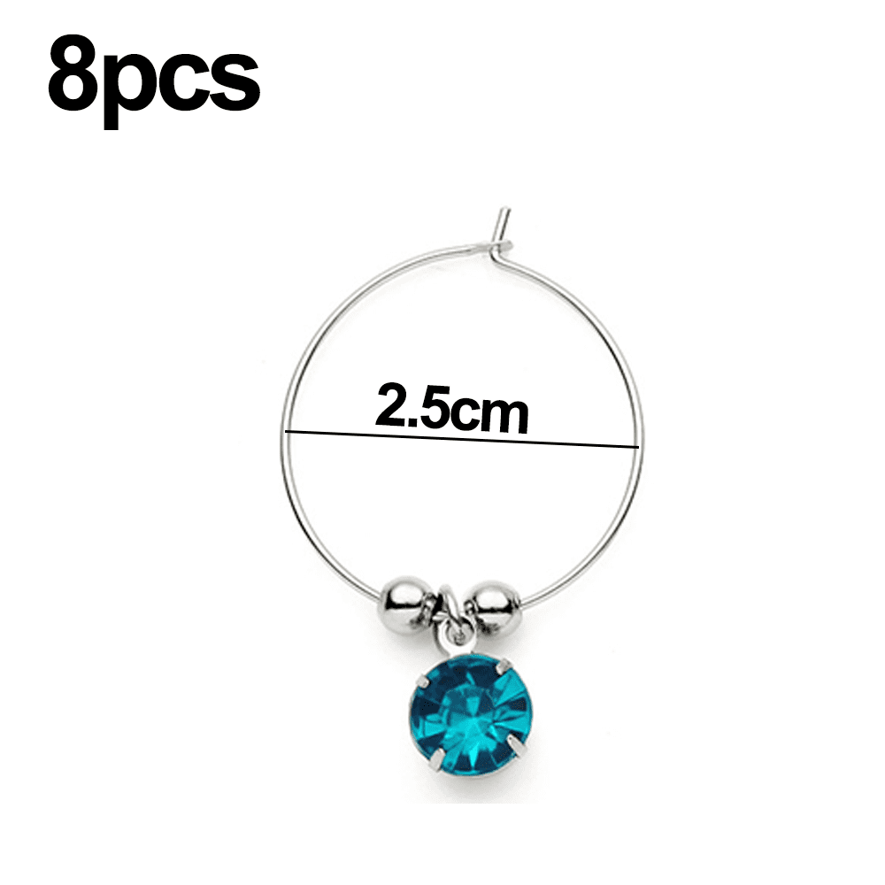 OOTSR 30pcs Charmes De Verre à Vin, Étiquettes De Marqueurs De Boisson De Gobelet Avec Anneaux De Cerceau, Breloques Pour Verre à Vin Pour Cocktail Champagne Dégustation Fournitures De Décoration