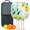 White, variant on Pickleball Paddles Set Of 2, Fiberglass Surface, Spring Flowers Floral Print, 4 Balls & Bag