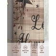 thumbnail image 6 of Farmhouse Star Brown Sheer Curtains 72 Inch Length 2 Panels Set Window Treatments, Retro Branches Berry Wooden Grain Rod Pocket Semi Curtains for Living Room/Bedroom/Kitchen Décor, 104"W x 72"L, 6 of 7