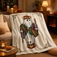 thumbnail image 7 of Ghost Spades K Throw Blanket, Halloween Fall Playing Card Fleece Blanket For Couch Sofa Bed Fall Room Decor Thanksgiving Gift (1PC, 27.5"x39.4"), 7 of 7