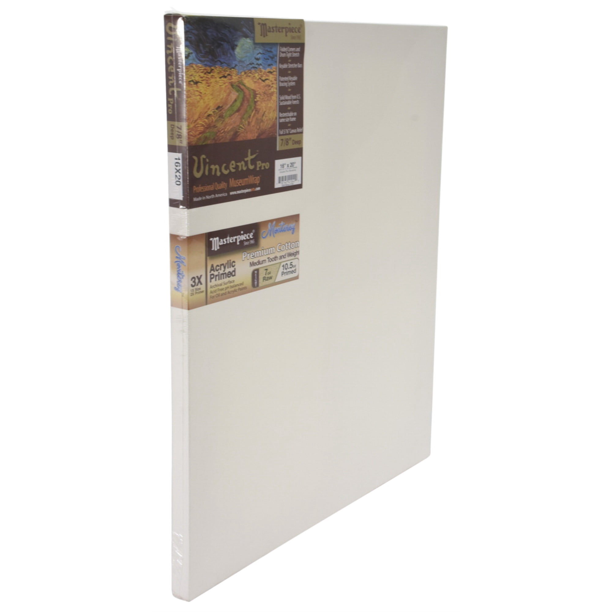 Masterpiece Vincent Pro Monterey 7/8" Profile Cotton Canvas - 16" x 20"