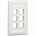 thumbnail image 2 of Panduit NK6FWHY Netkey 6-Port Single Gang Flush Mount V Faceplate, 2 of 2