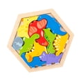 thumbnail image 1 of TISHITA Infant Puzzles Montessori Toys Wooden Block for Beginner Girls 3-5 Years Old Pattern F, 1 of 8