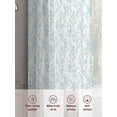 thumbnail image 5 of Aqua Spring Floral Sheer Curtains 54 Inch Length 2 Panels Set, Summer Botanical Watercolor Voile Window Treatment Rod Pocket Short Kitchen Curtains Drapes for Bedroom 52"x54"x2, 5 of 7